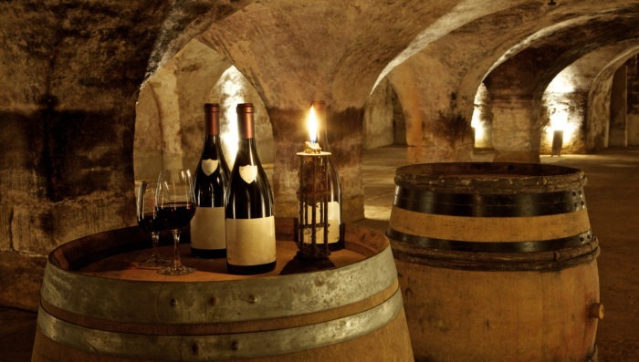 bottles of wine in Burgundy, france