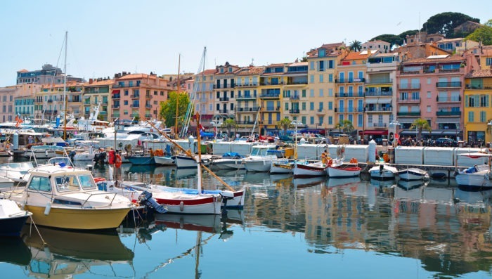 Cannes and its port, city in France
